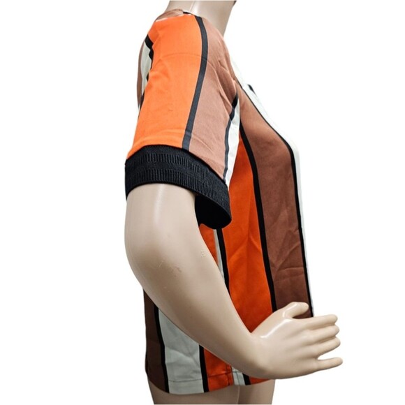 Scotch & Soda Maison Scotch Striped V neck Short Sleeve Top - Picture 10 of 11